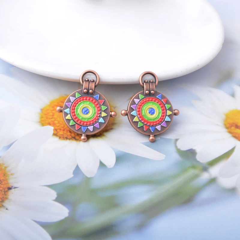12 Stück/Set Legierung Bunte Anhänger Schmuckzubehör Boho Taschenanhänger DIY Damen Ohrringe Herstellung – Detail 11