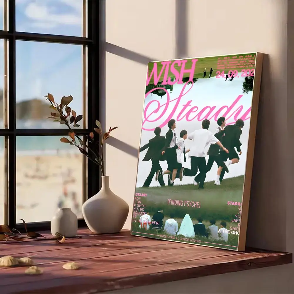 Kpop N-NCT أتمنى اللوحة الخط HD طباعة شخصية قماش جدار جدارية ملصق فني صور لغرفة المعيشة ديكور المنزل #4