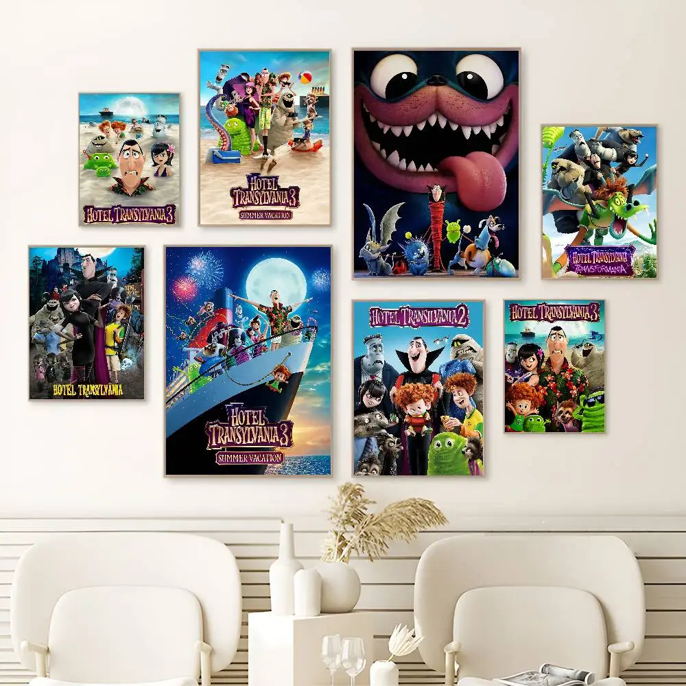 H-Hotel T-Transylvania Movie Good Quality Prints And Posters Waterproof Paper Sticker Coffee House Bar Posters Wall Stickers