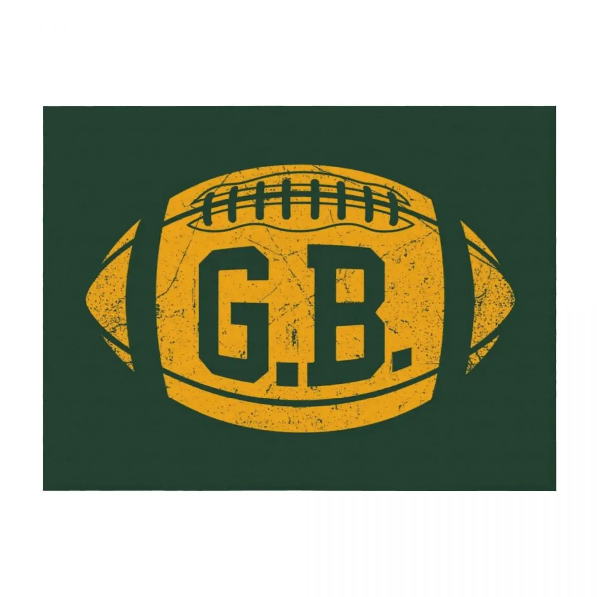 

GB Retro Football - Green Throw Blanket Beautifuls For Sofa Thin Beach Blankets
