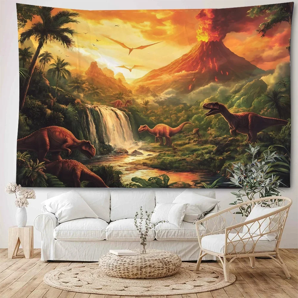 Ancient Jurassic Park Dinosaur World Background Decoration Tapestry Home Bedroom Dormitory Decoration Tapestry