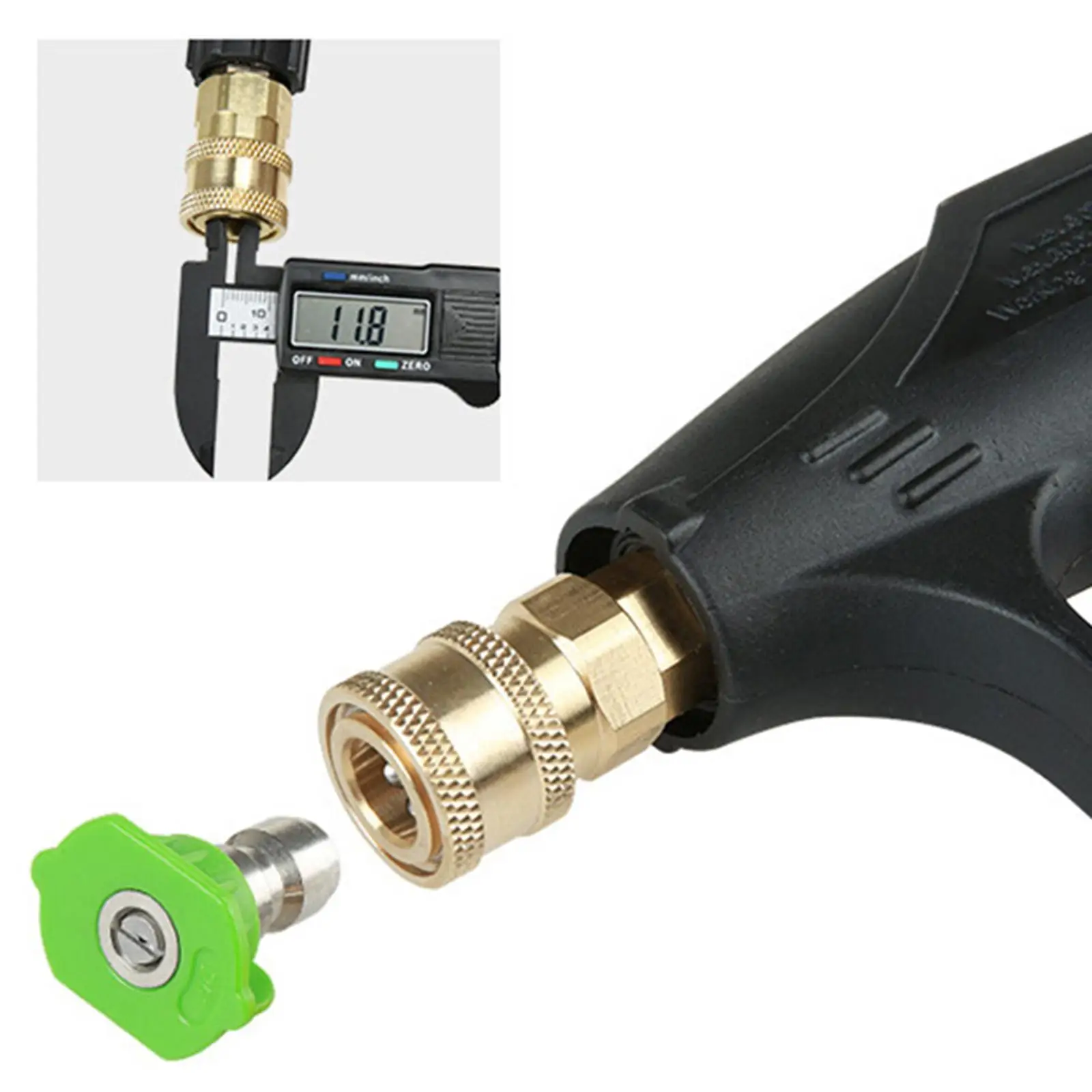 7x High Pressure Washer Spray Nozzle Tips 1/4 Inch schnelle Fitting
