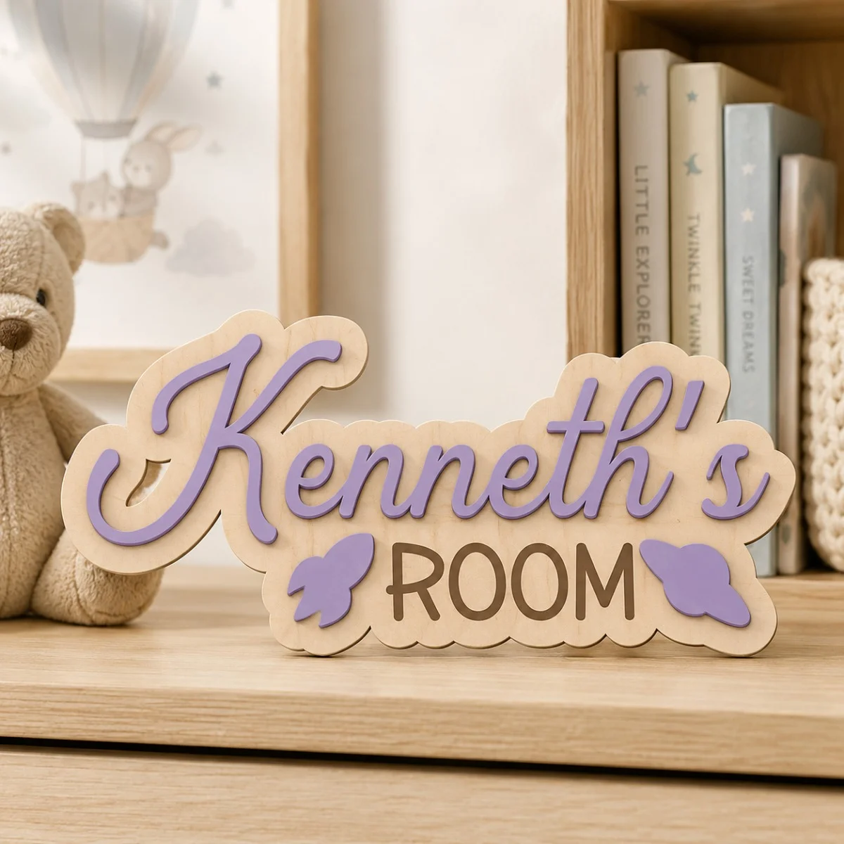 Custom Space Rocket Kids Cloud - Baby Nursery Themes Boy recension och pris