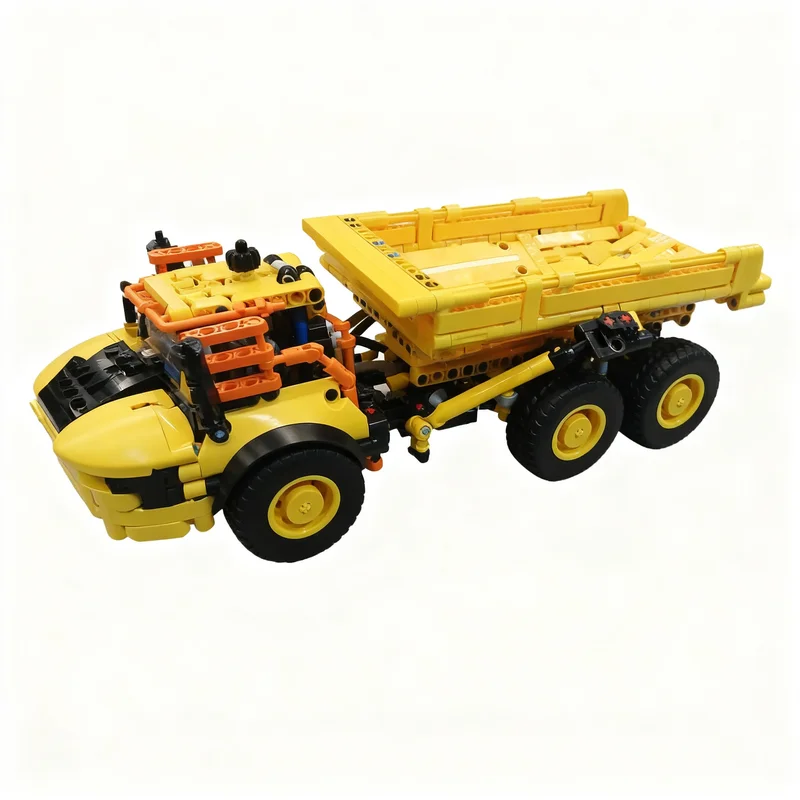979pcs MOC MINI - 6x6 Vovo Articulated Hauler Model Building Blocks Christmas Gifts 3D Brick Craft Assemble Creative Display