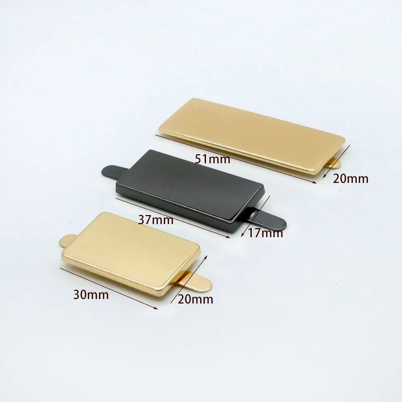 Metal Square Shape Tag Buckle Fashion Label  for Webbing Leather Craft Bag Strap Belt Garment Luggage DIY Accessories