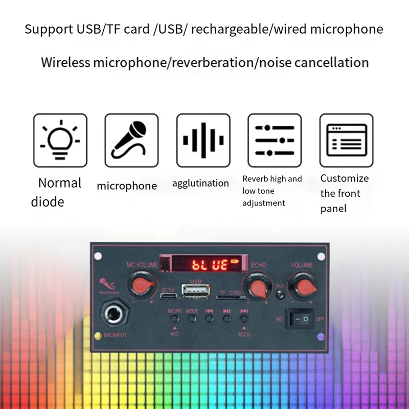 لوحة مكبر للصوت 2 × 10 وات بلوتوث Mp3 لوحة فك تشفير عربة مشغل الصوت ملحقات وحدة بلوتوث السيارة