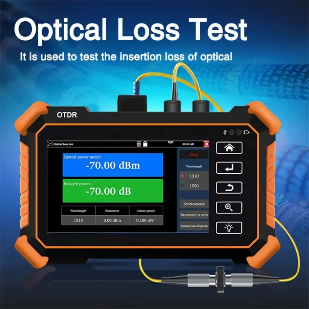PEGATAH 4 Inch OLED OTDR Tester MOT-30 Layar Sentuh OPM VFL Optic Time-domain Reflectometer Utp Cable Optic Fiber Tester