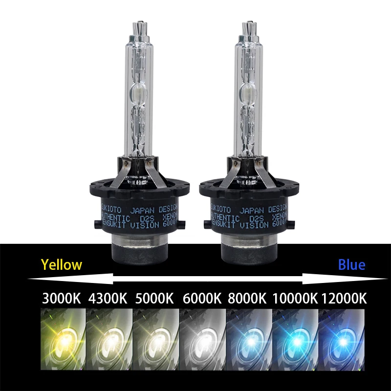 2PCS SUKIOTO GENUINE D4R 66450 35W 6000K D4S HID Xenon Bulb 66240