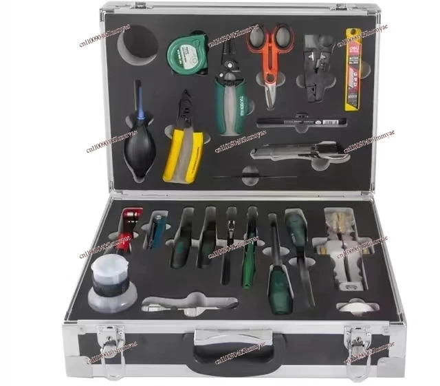 Fiber Optic Cable Construction Tool Set 24 Pieces Splicing Tool Box Economical and Practical