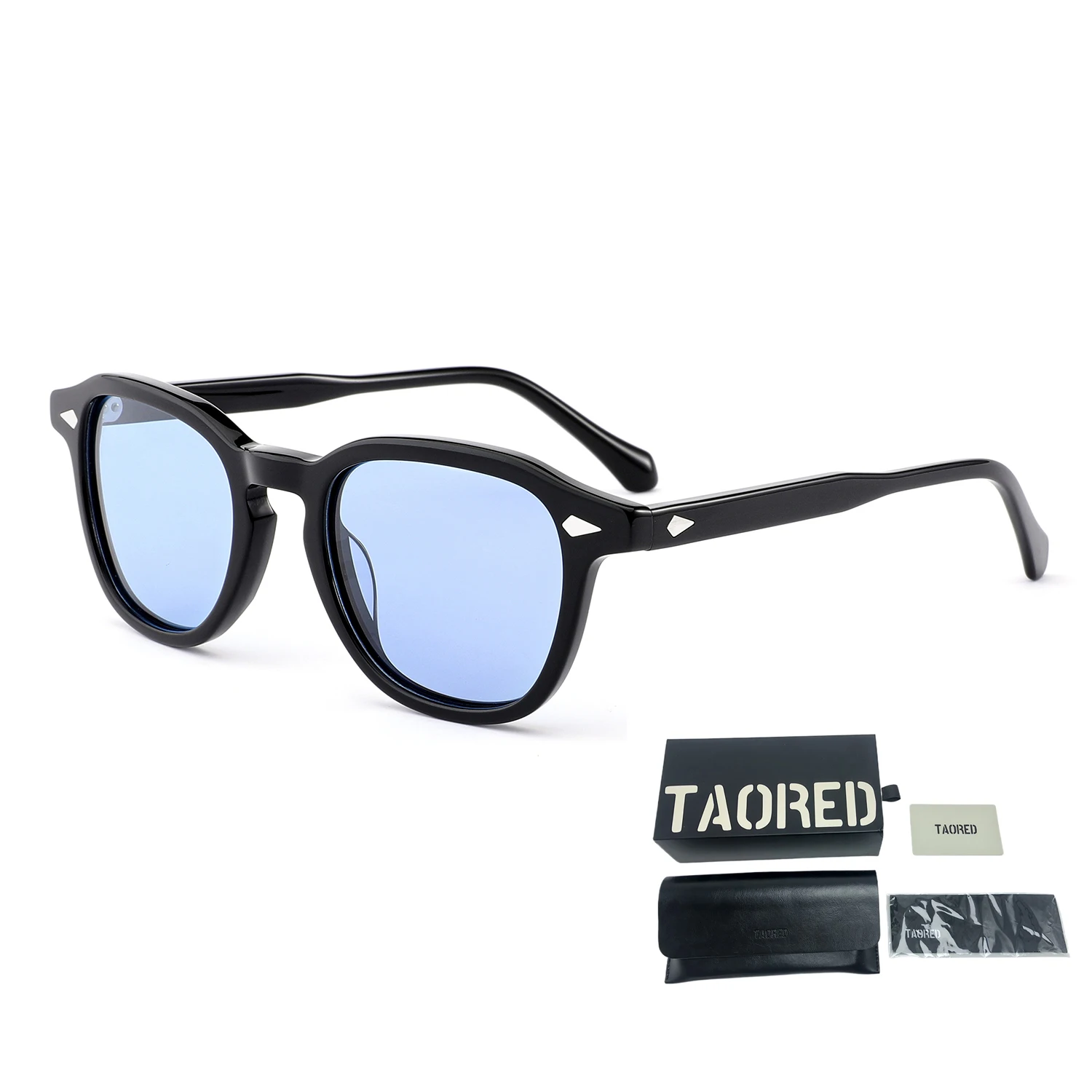 

2025 New Trendy Fashion Women's Sunglasses with Case Acetate Frame Handmade Eyeglasses Outdoor Retro Polarized UV400 Sunglasses
