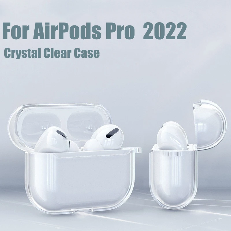 حافظة صلبة شفافة لأجهزة AirPods ، غطاء لجهاز AirPods Pro 2023 ، AirPods 3 ، 2 ، 1 ، Pro 2nd Gen ، 2022