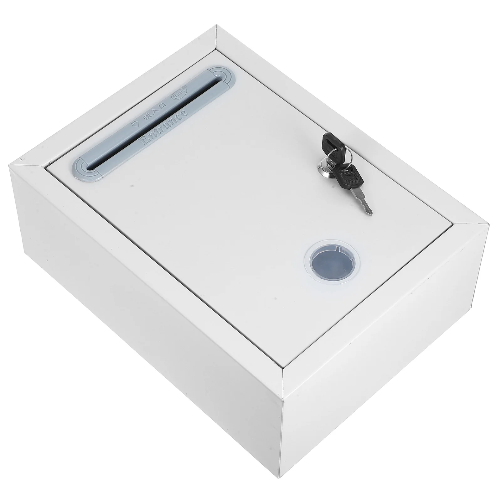 

Wall Mounted Locking Metal Suggestion Donation Ballot Collection Box Secure Lockable Mailbox for Office Classroom Public