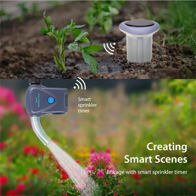 Tuya Smart Zigbee Soil Sensor، مستشعر التربة الشمسي لزراعة درجة الحرارة والرطوبة IP66 جهاز اختبار التربة اللاسلكي