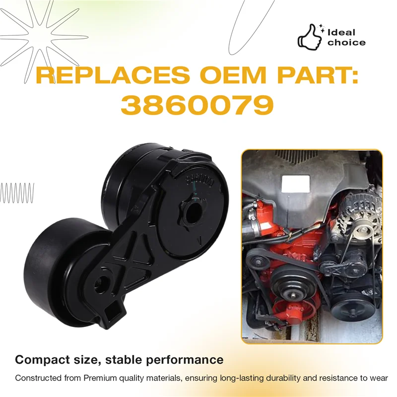 

Plain 3860079 Tensioner Belt Pulley For Volvo Penta 4.3L 5.0L 5.7L 7.4L 8.2L W/Serpentine Belt
