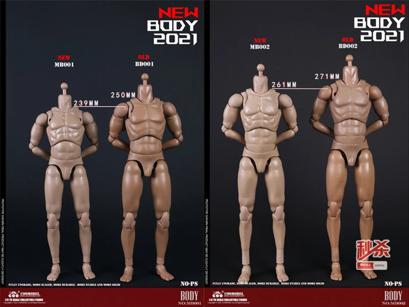 COOMODEL-Super flexível Masculino Soldado Action Figure, Body Fit Masculino, esculturas de cabeça, MB001, MB002, MB003, MB004, 1:6, 239, 261mm