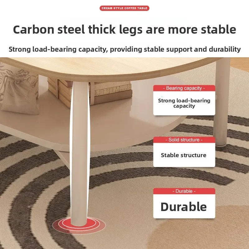 Stolik kawowy małe mieszkanie salon domowe sofy stolik do herbaty stół owalny mały stolik