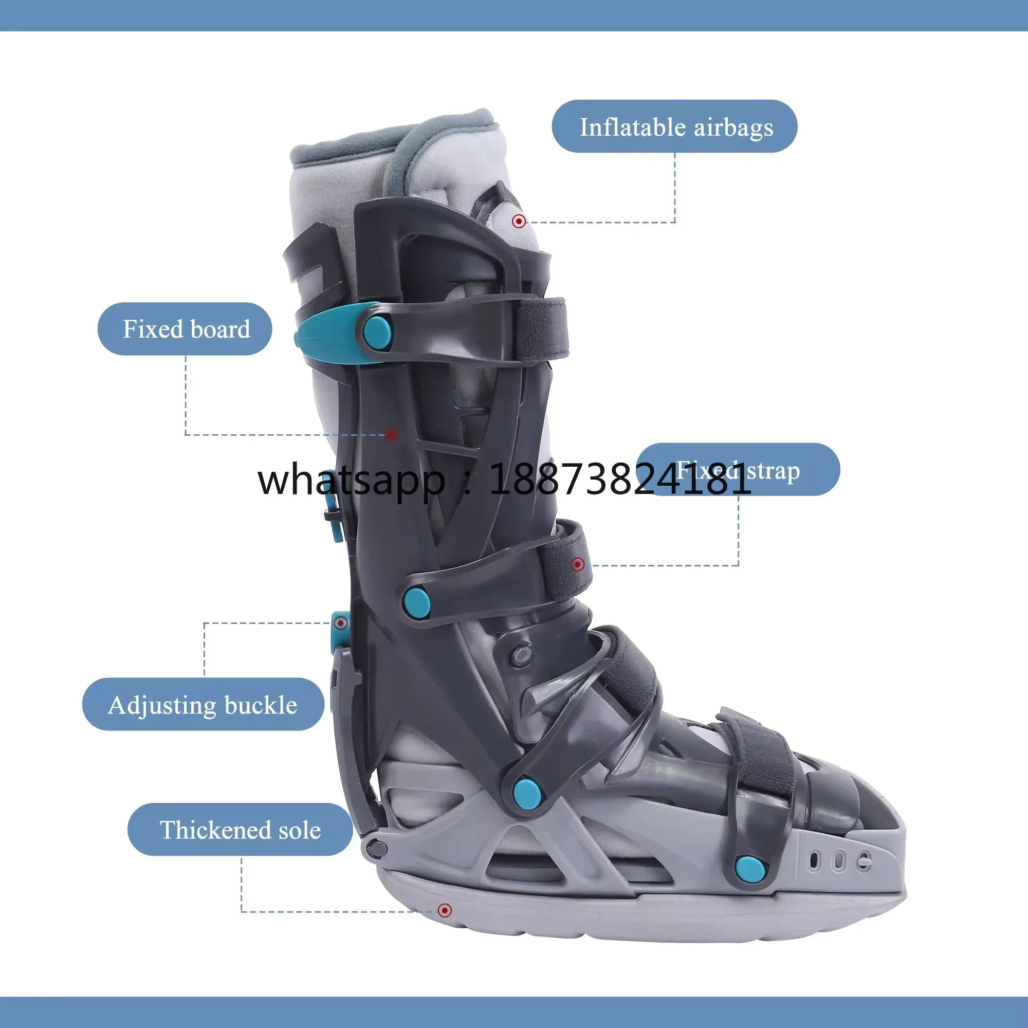 Orthotic Adjustable Ankle Brace Low Air Cam Walking Foot Medical Rehabilitation Therapy Supplies fast shipping