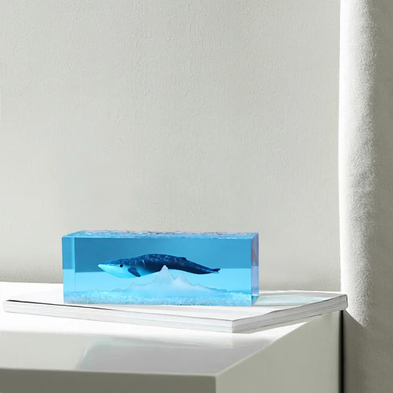 Marine Resin Whale Luminous Resin Lighting Decoration, Bedroom Night Light Creative Handicraft Decoration, Home Decoration Gift