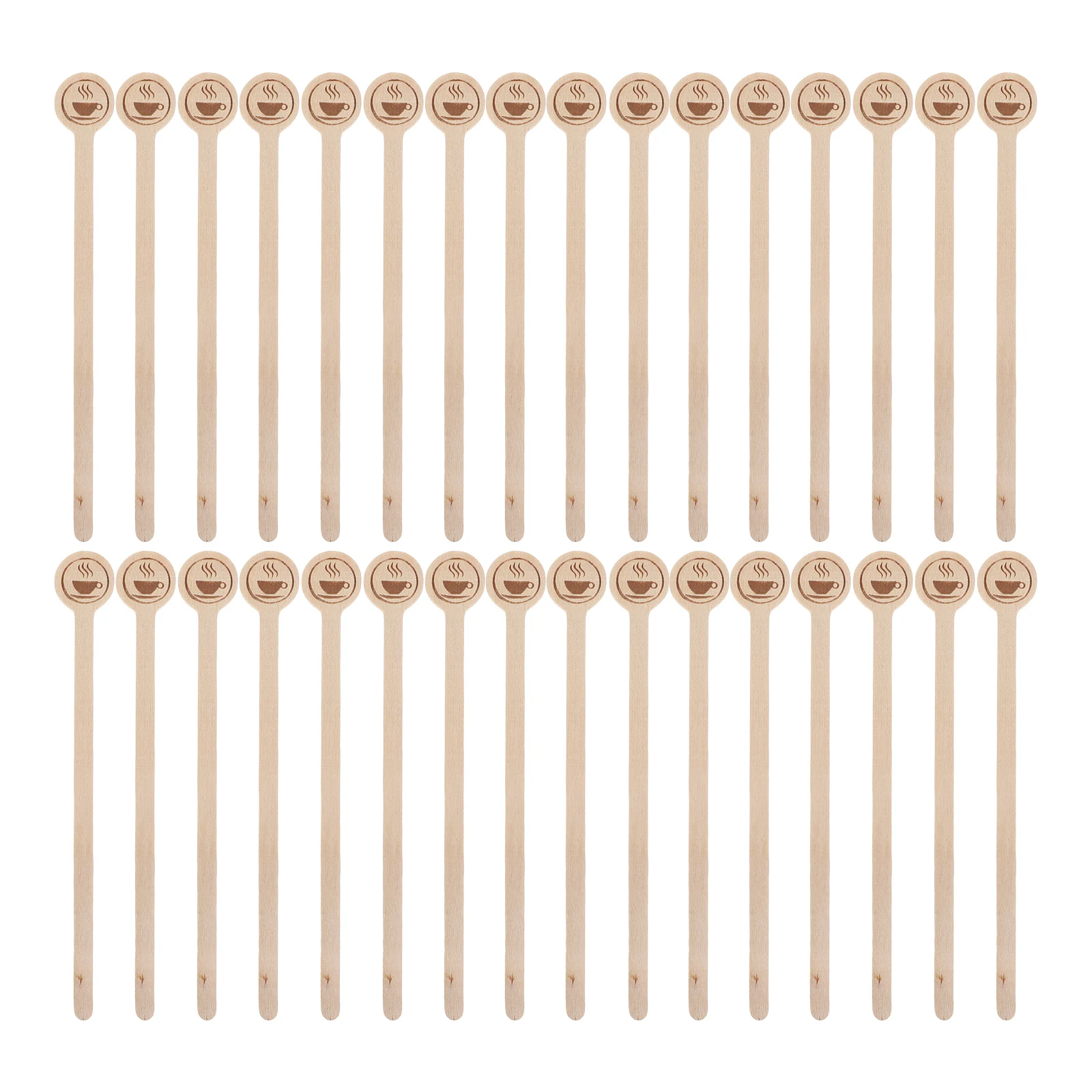 

100 pcs Wooden Coffee Stirring Sticks Beige Disposable Mixer Wand Cocktail Supplies Stirrers Events Parties