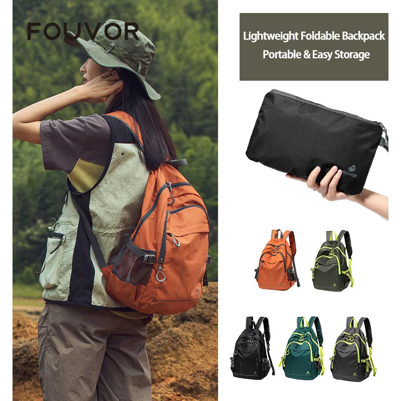 FOUVOR Ultra Light Backpack Large Capacity Backpacks 2026 Outdoor Travel Hiking Foldable Convenient School Backpack Bags 3037-03