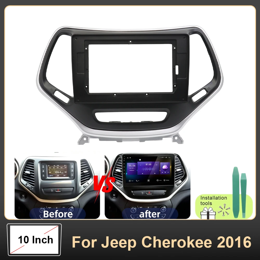 10 Inch Android Car Radio Dash Frame Fascia Panel Kit For Jeep Cherokee 2016