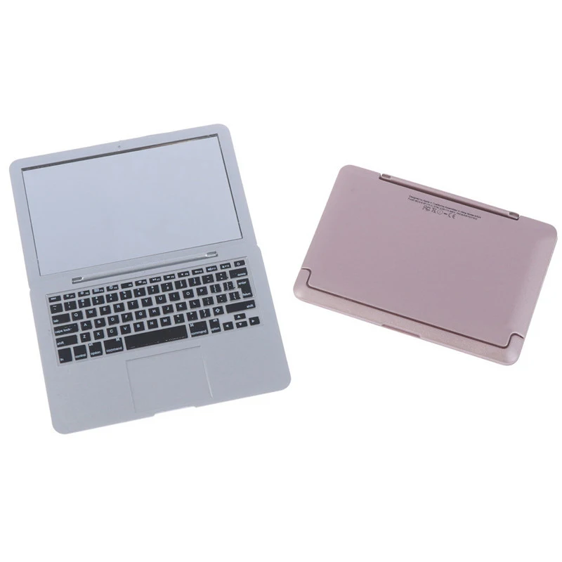 Girl Mini Pocket Laptop Shape Makeup Clear Mirror Baby Mirrors Toy