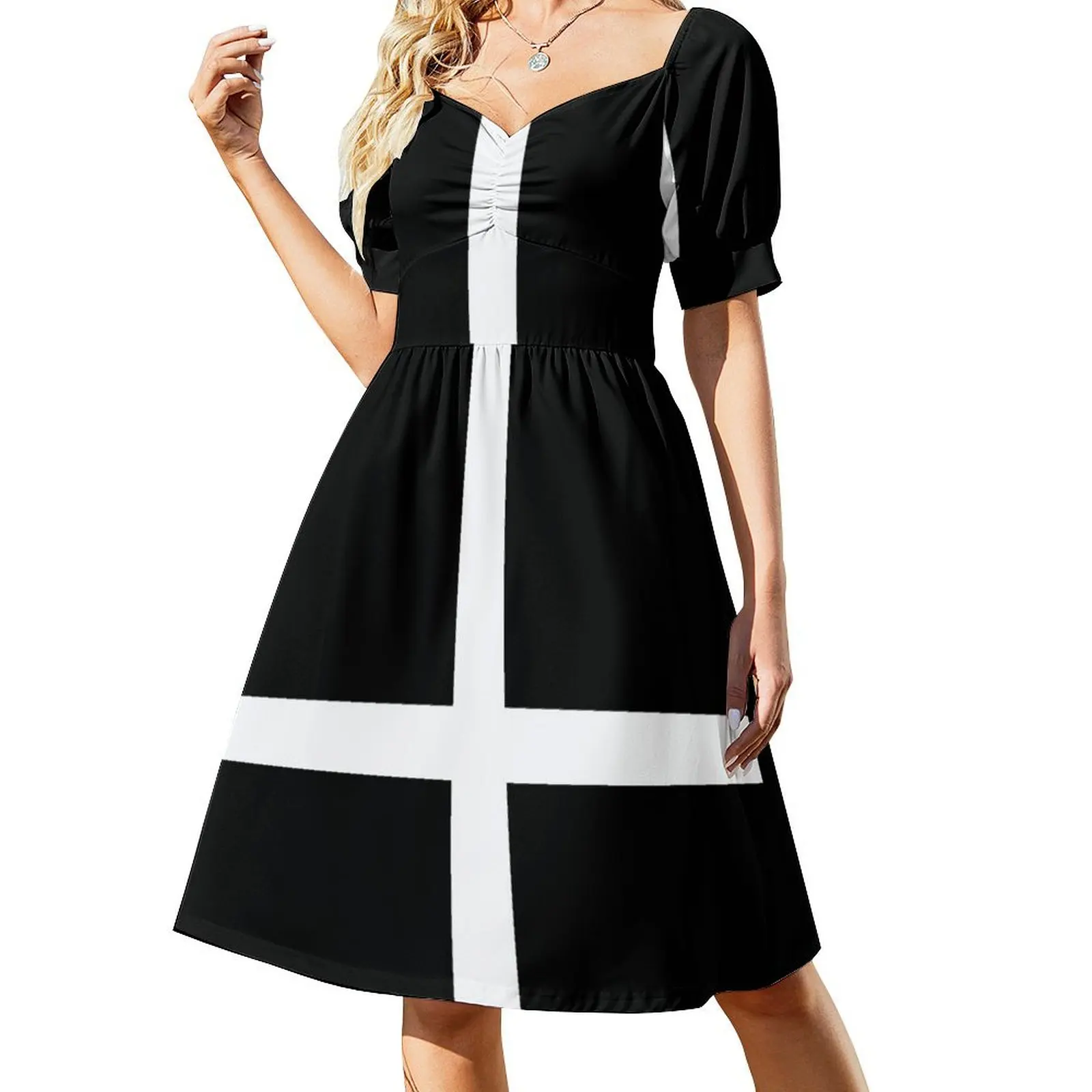

Mod, White Cross Short Sleeved Dress Evening dresses dresses summer woman 2025 Women's skirt summer dress woman 2025 Dress