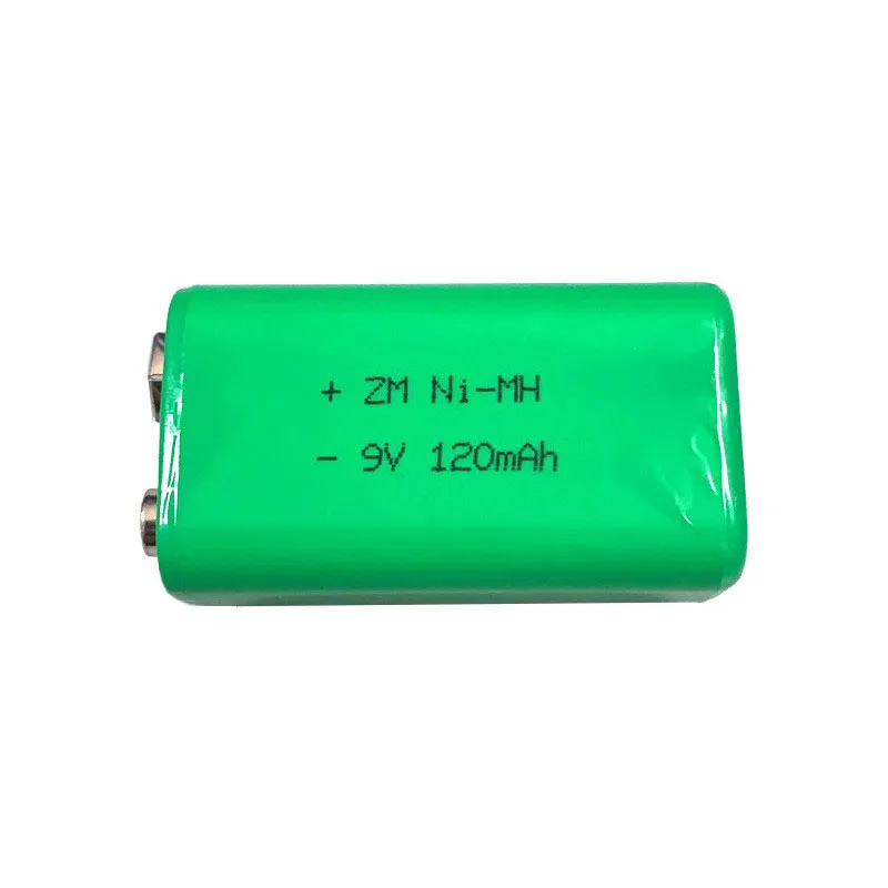 Factory sales 9V120mah nickel hydrogen battery, wireless microphone battery, toy battery, rechargeable 6F22 battery