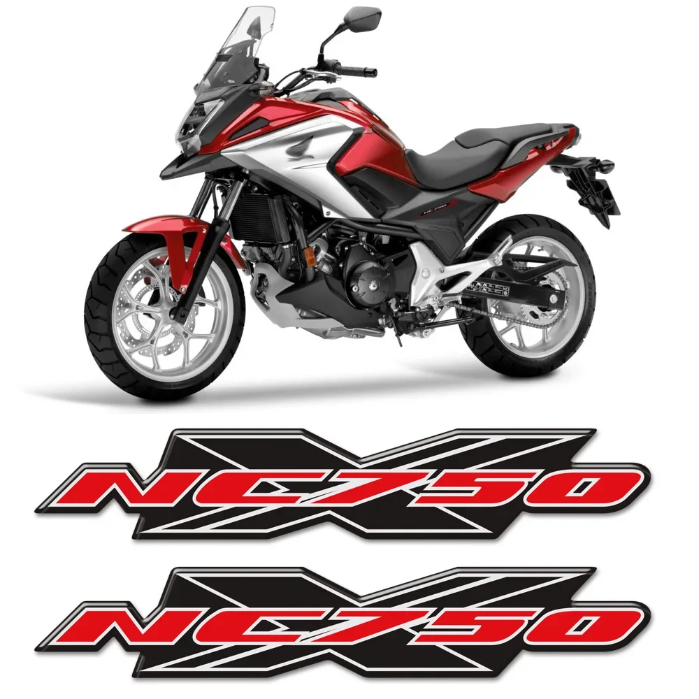 Adesivos de proteção para tanque de motocicleta, adesivos 3d para honda nc750 nc750x, protetor de painel lateral, decalques de carenagem, emblema, 2018 2019