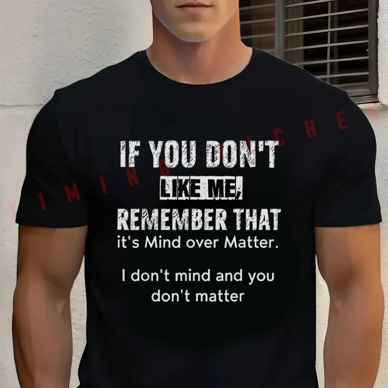 

Men's Summer Cotton T-shirt Witty Quote Print Black Motorcycle Tee Casual Short-sleeve Motorbike Cycling Top