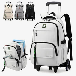 Trolley da viaggio zaino bagagli borse da scuola con ruote zaini con rotelle per ragazzo bambini studente zaino con ruote Trolley book Bag