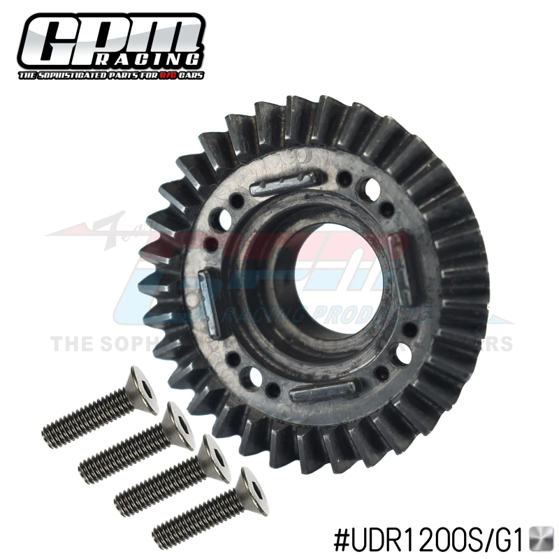 GPM Harden Steel #45 Front Rear Differential Ring Gear for TRAXXAS 1/7 Unlimited Desert Racer UDR