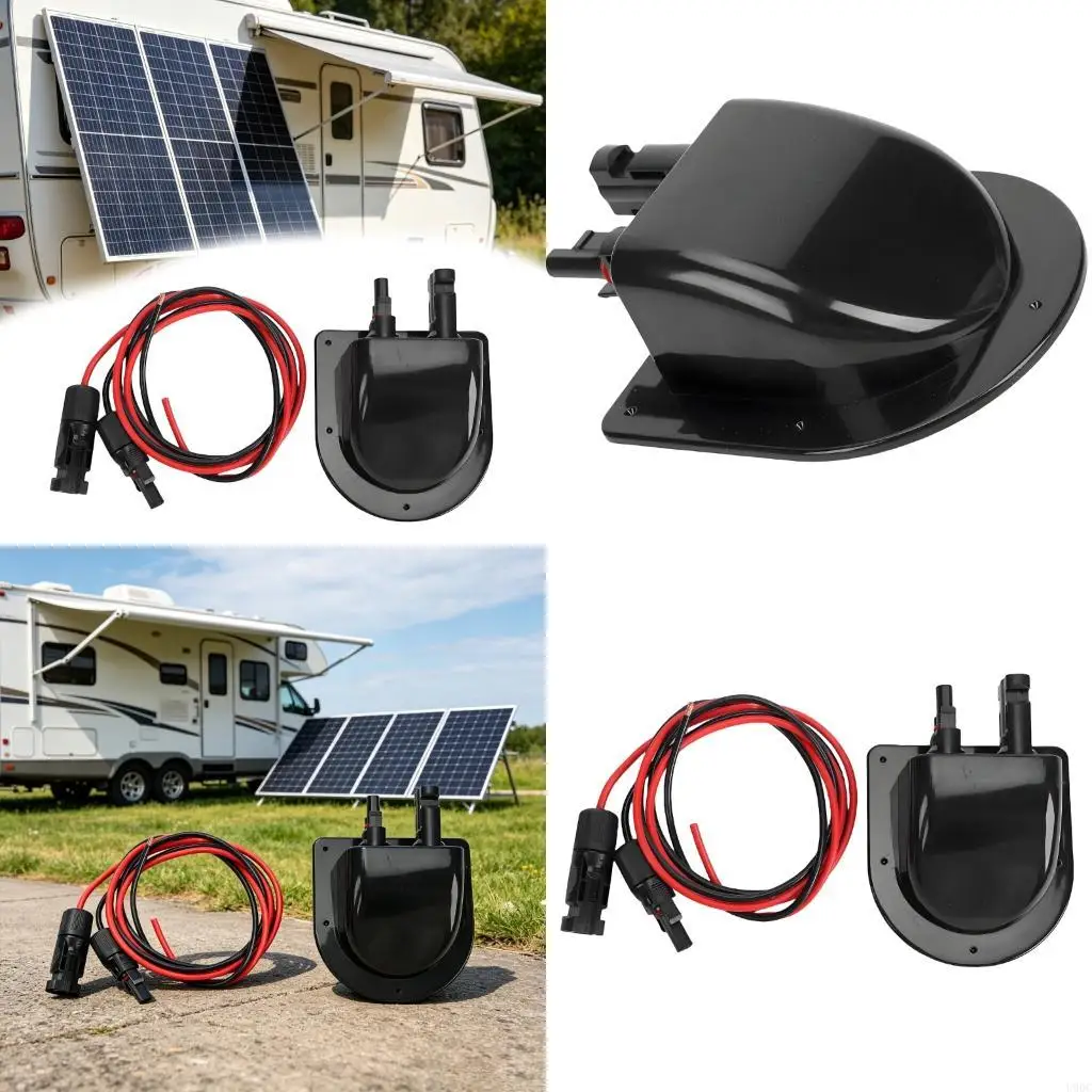 RVs Solar Cable Entry Gland Box with 2 Hole Solar Junction Box for Campers Wiring New