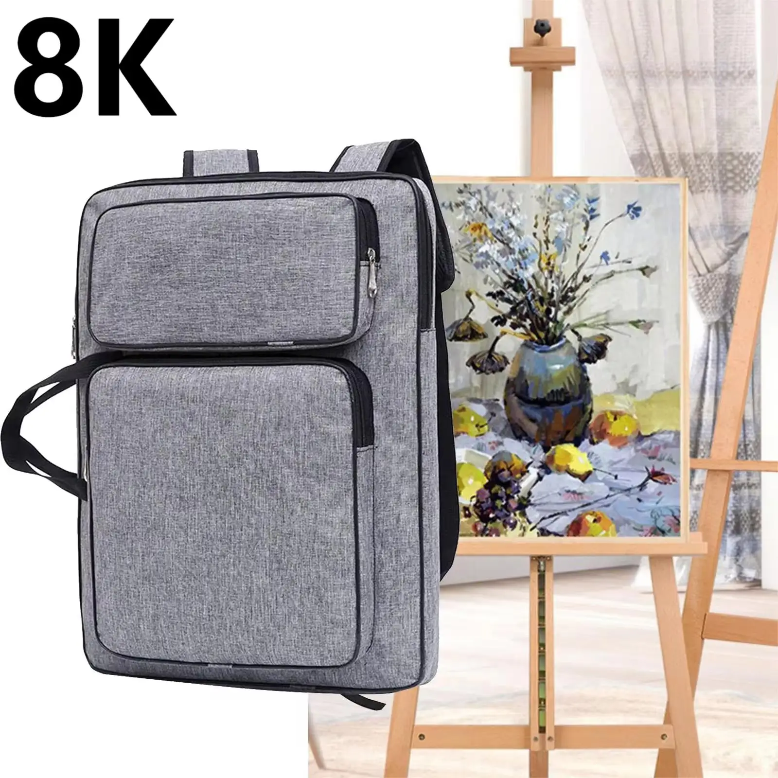 8K Artist Portfolio Carry Backpack Case Versatile Art Bags Waterproof Drawing Board Backpack Storage Bags Painting Sketching