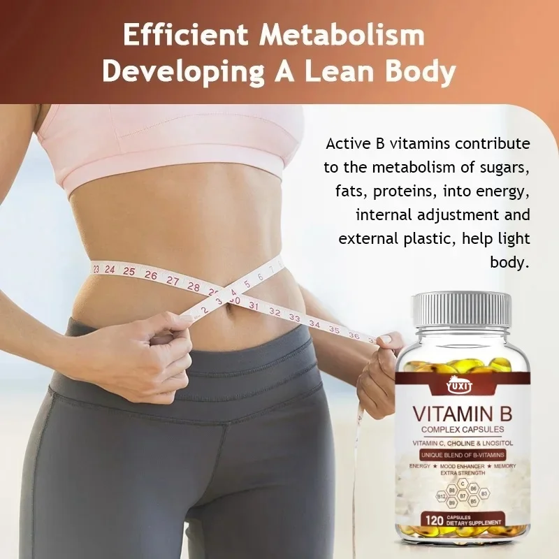 YUXIT  Efficient Vitamin B Complex with C B1B12 Biotin Natural Energy Boost