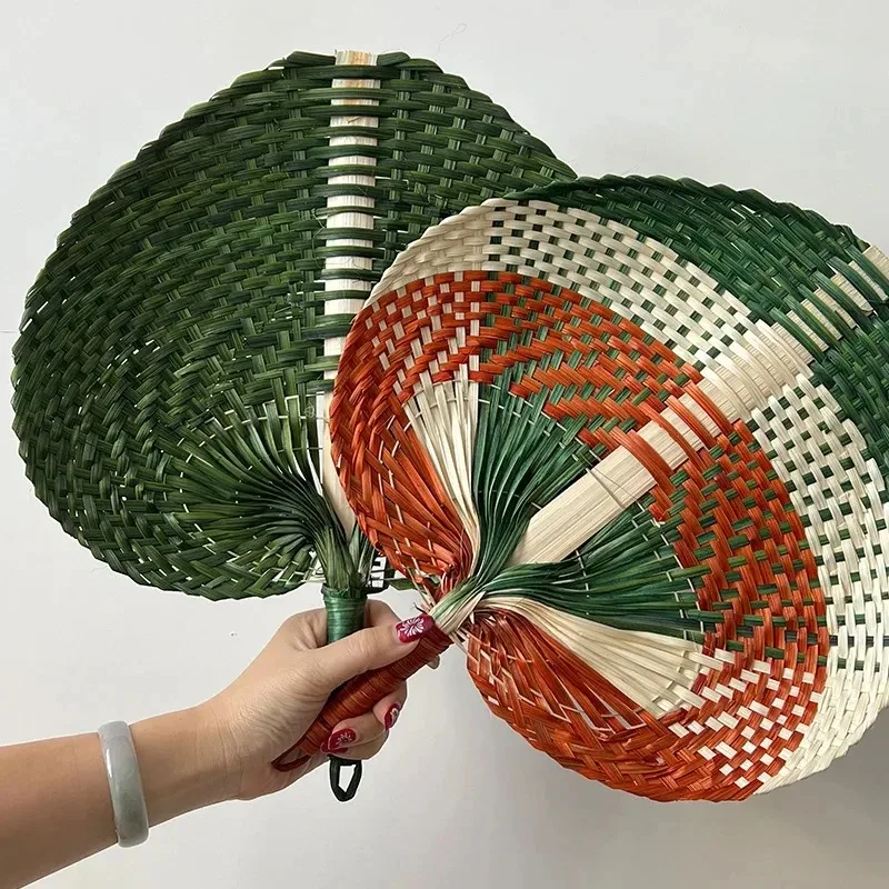 Bamboo Woven Hand Woven Fan Summer Fan Literary Cooling Fan Creative Hand Cranked Fan Home Living Room Office Decoration