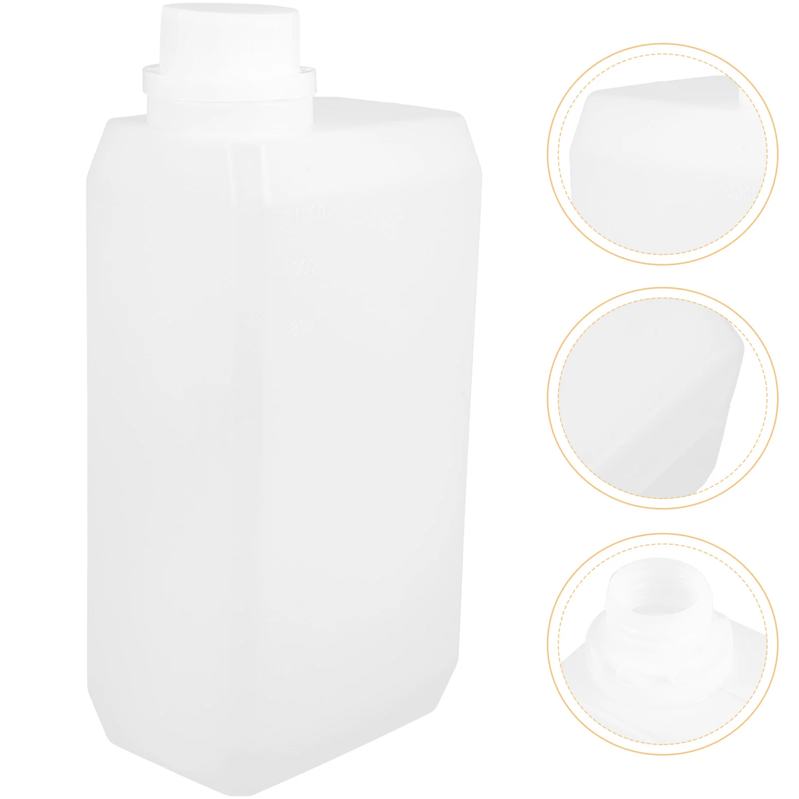 Side Mouth Bottle Syrup Plastic Bottles for Liquids Oil Container Automotive Milk Glue Empty Hdpe Reusable with Lids