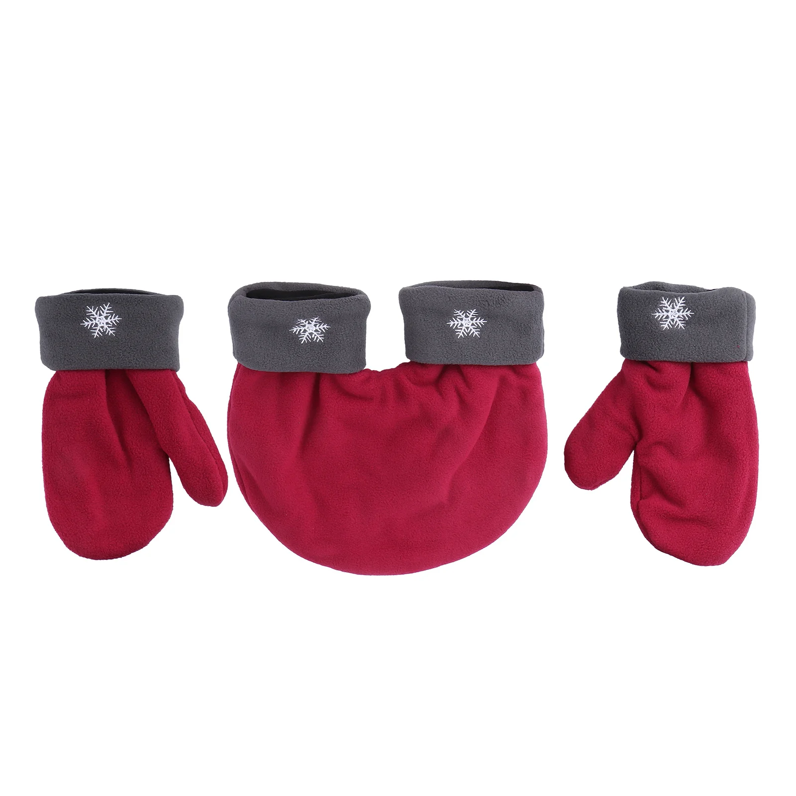 3 Buah Sarung Tangan Pasangan Bulu Polar Tebal Hangat Musim Dingin untuk Pasangan, Hadiah Natal Romantis, Sarung Tangan Pasangan Merah