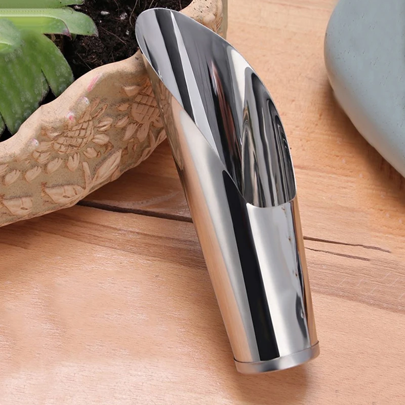 1 PC Stainless Steel Bucket Shovel Cultivation Bucket Succulent DIY Potted Bonsai Plant Helper Dig Soil Household Garden Tools