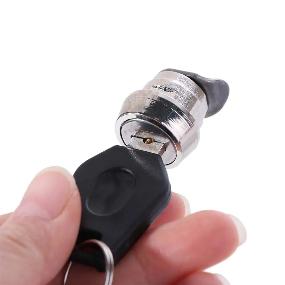 With 2 Keys Motorcycle Top Box Lock Cylinder Kit Aluminum Alloy Lock Cylinder Core Plugs Motorcycle Luggage Trunk Key Lock