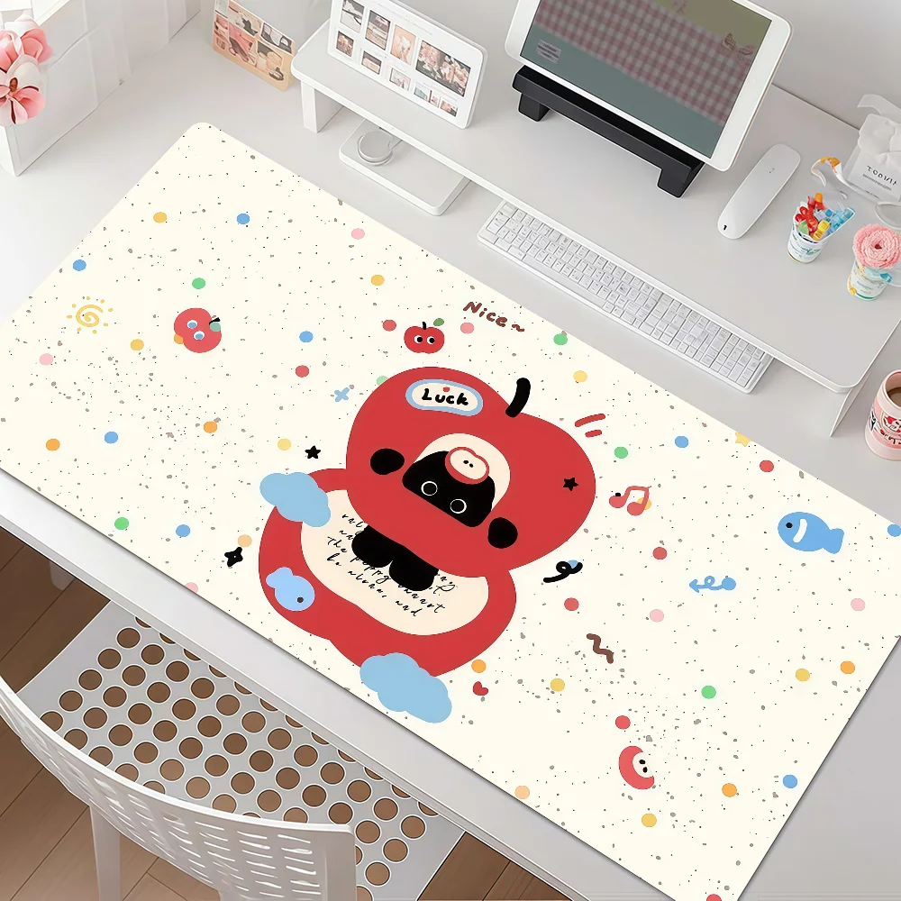 Cute Cartoon Dachshund Kitten Mouse Pad Anti Slip Rubber Edge Locked Thickened Laptop Gaming Desk Mat