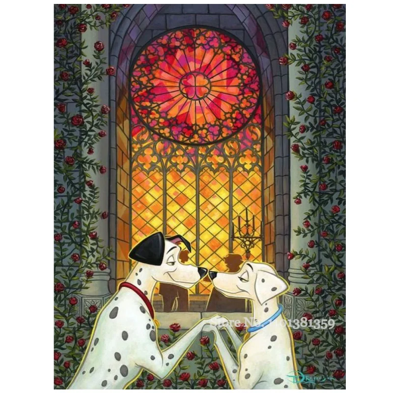 Diamond Painting Cartoon Disney 101 Rose Dalmatians Mosaic Fantasy Art 5D DIY Round ​Cross Stitch Embroidery Home Decor EE3038