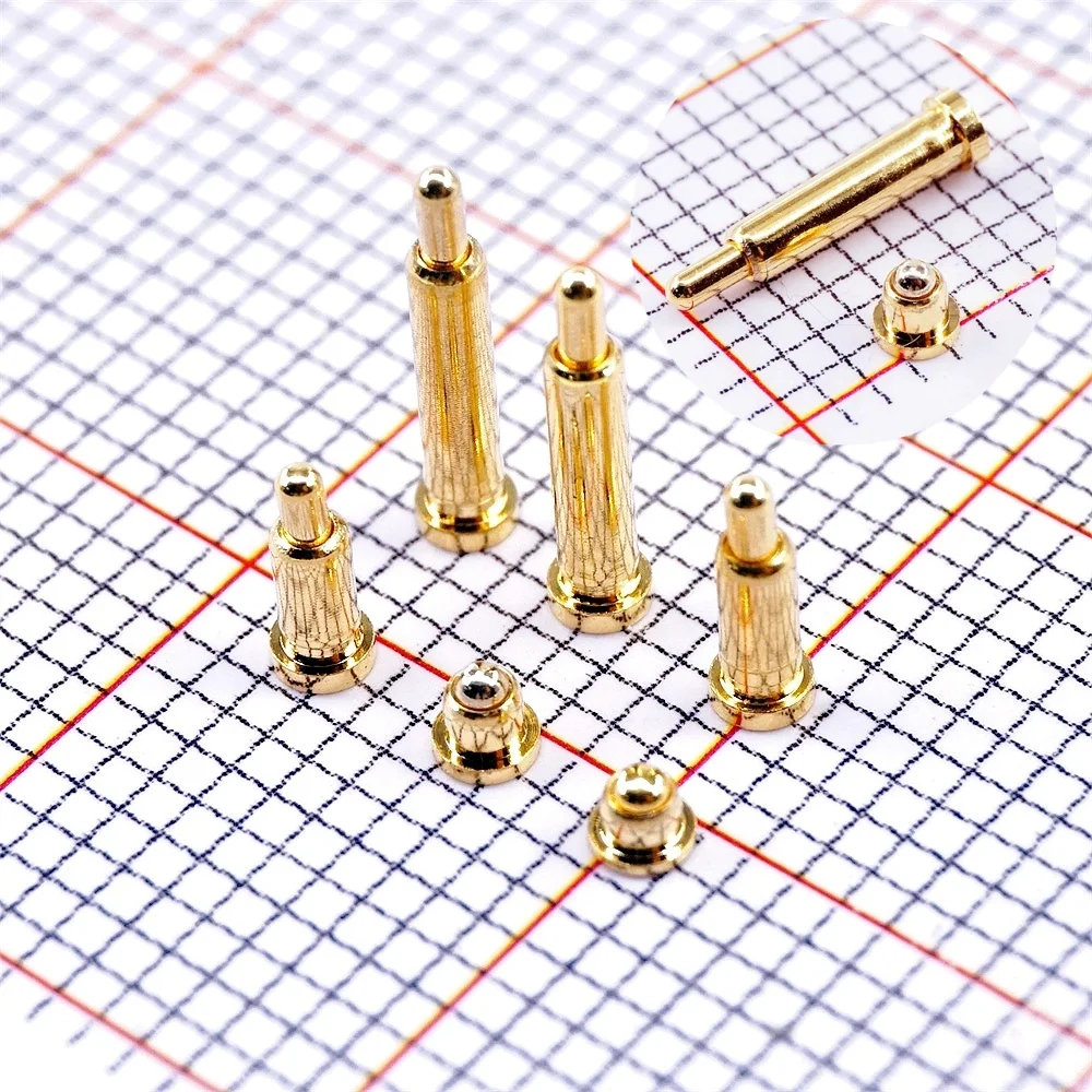 5-100 Pcs Pogo Pin Connector Pogopin Battery Spring Loaded Contact SMD PCB 1.6 1.8 2 3 4 5 6 7 8 9 10 10.5 22mm Test Probes