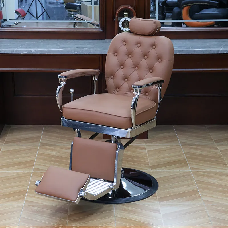 Hair Salon Exclusive Barber Chair Oil Head Modern Salon Chair Comfortable Luxury Footrest Chaise De Coiffure Salon Furniture