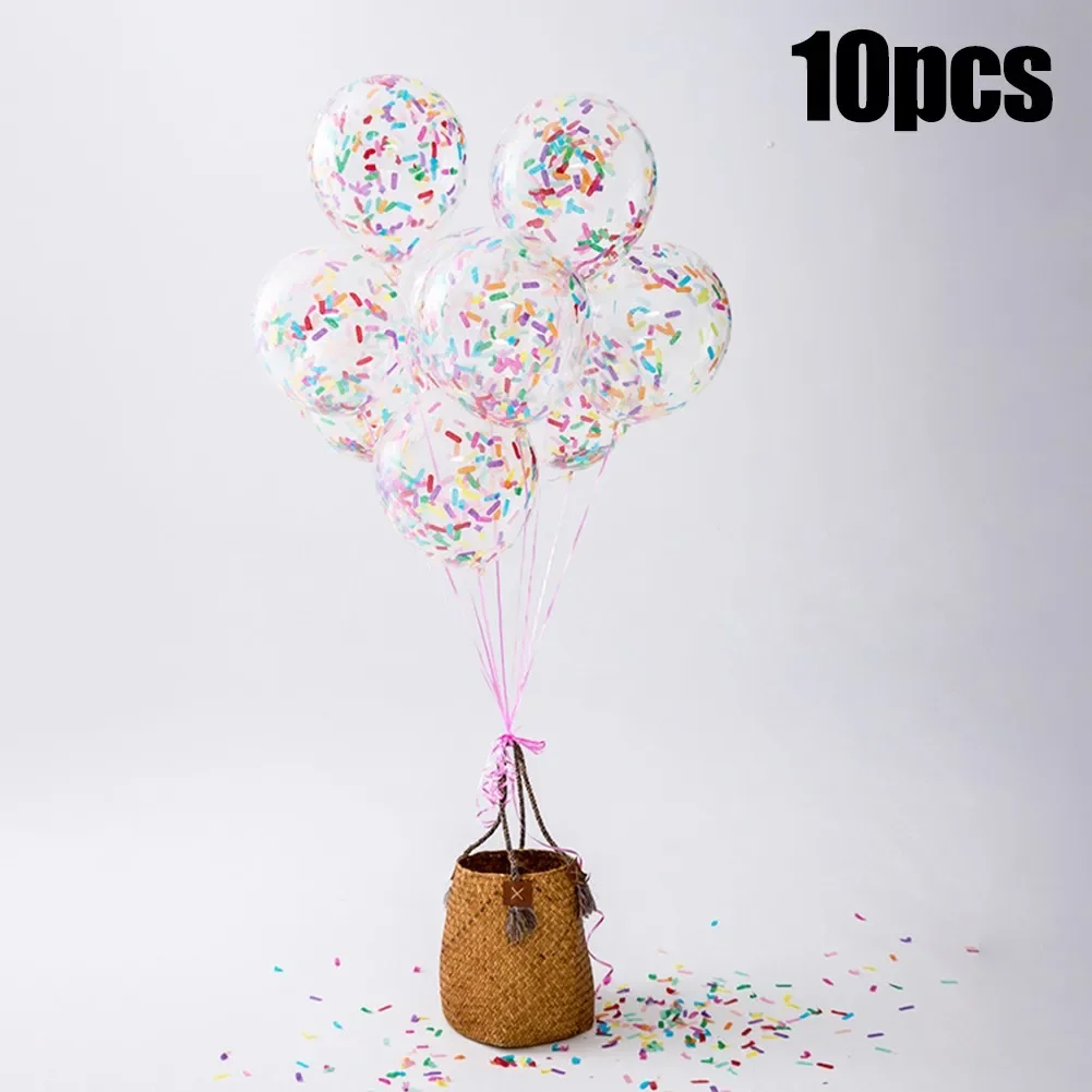 12 zoll 10 stücke Eis Ballons Geburtstag Hochzeit Party Dekoration Lange Streifen Papier Konfetti Latex Ballons Baby Dusche Streusel – Detail 8