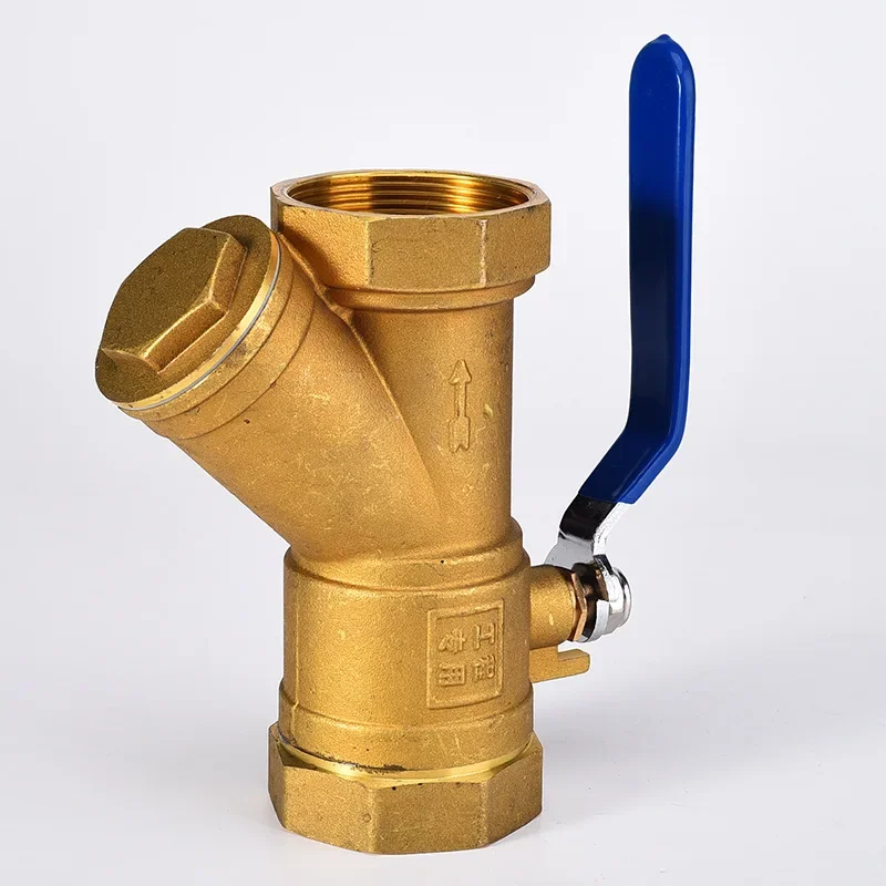 Multi-Functional Bronze Filter Ball Valve Y-Type Self-Priming Water Switch Thermal Pipe Special Tool Parts For Heat Exchanger