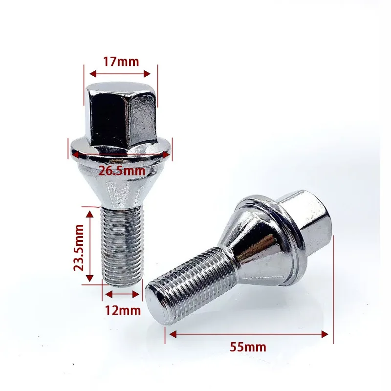 20PCS M12x1.25 Lug Bolts 68296586AA Wheel Mounting Bolts Fasteners 52035199 Wheel Bolt for GAC-FCA Jeep Compass/Renegade