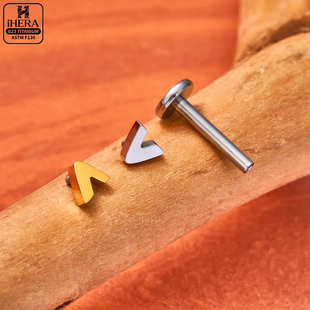 ASTM F136 Titanium Piercing Kit Pixel Star Dinosaur Flat Back Stud Lip Helix Tragus Conch Earring Labret Body Jewelry
