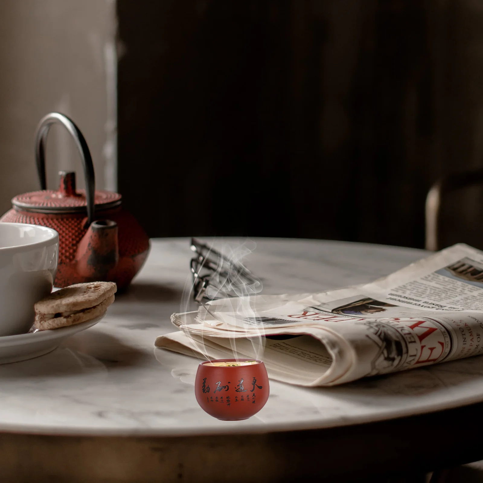 

Chinese Ceramic Purple Clay Tea Cup Large Capacity Gongfu Tea Tasting Cup Porcelain Office Use Heat Retention Drinkware