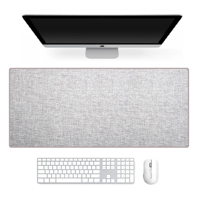 Large Shock Absorption Linen Table Mouse Pad Non-Slip Rubber Durable Advanced Oversized Table Mats For Computer Game Esports